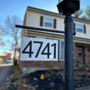 2 x 5 Inch Acrylic Frosted Matte Black Letter W, Adhesive House Letters and Numbers for Outside, Modern House Numbers for Apartment Door Farmhouse Mailbox Office Hotel, Address Numbers and Letters