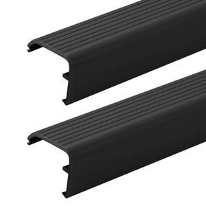 Briwooody 2 Packs Residential Threshold Cap 36'' Traditional Fixed Vinyl Cap Exterior Door Threshold Replacement for Residential Entry Door(Black)