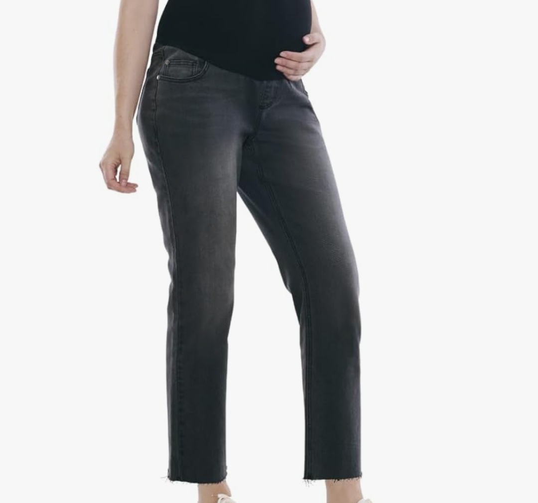 Motherhood Maternity Womens Secret Fit Over The Belly Slim Straight Leg Denim Pregnancy Jeans. S