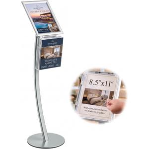 Gisafai Sign Holder Displays Curved Stand for 8.5 x 11 Inch Graphics