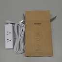 One Beat 10Ft Extension Cord with Multiple Outlets,Flat Plug Power Strip Surge Protector with 10 Ft Long Cord,6 Outlet 4 USB Ports (2USB C),Multi Outlet Wall Plug for Travel,College,Dorm Essentials (White)