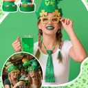 St. Patrick's Day Party Favors Hat Accessories Set for Adults Green Leprechauns Felt Hats Shamrocks Sunglasses (Green)