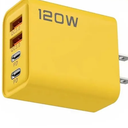 120W Double PD Fast Charger with Type-C & QC3.0 Ports Support PD Charging Protocol 5V 2A Charging Adapter