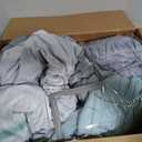 King Size Comforter Set, Blue, Grey and Teal Striped Pattern Print Reversible Down Alternative Bed Sets - 104 x 90 3PC Soft Microfiber Duvet Sets Modern Abstract Bedding in a Bag for Women Men, Gray