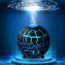 Small Essential Oil Diffuser for Bedroom, Scent Diffusers for Home, Aromatherapy Diffuser with 2 Spray Modes, 7 Colors, Auto Shut-Off, Ultrasonic Cool Mist Diffuse for Kids Home 200ML Capcity Black