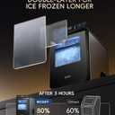 ecozy Nugget Ice Maker Countertop, First Full-Color Smart Panel 44 lbs/24H Ice Machine with APP & Voice Control, Double-Layer Insulation, Pull-Out Water Tank, Soft Pebble Chewable Ice, Self-Cleaning, Silver 