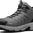 NORTIV 8 Men's Waterproof PRO Hiking Boots Lightweight Outdoor Trekking Camping Climbing Shoes for All Day Comfort Armadillo FieldLite (9, Dark Grey)