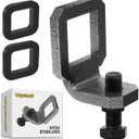 Wyckoff 2" Anti-Rattle Hitch Clamp with 2 Silencer Pads, Heavy Duty Steel Tightener & Hitch Stabilizer, Quieter Towing, Powder Coated for Corrosion Resistance (Silver Vein)