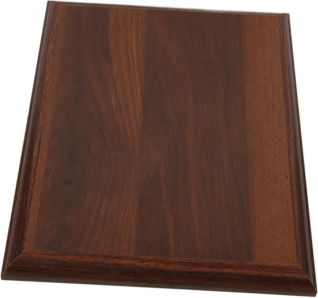 KESYOO 4 PCS Medal Wooden Base Stand Holder Competition LED Showcase Badge Award Display Board Wood Blank Plaque (Coffee)