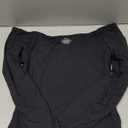 SUUKSESS Women Off Shoulder Double Lined Long Sleeve Shirts Basic Going Out Tops (Medium, Jet Black)