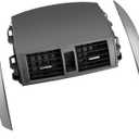 Center A/C Dash Air Vent & Cover Strips Trim Left+Right Pair (Gray), Compatible with 2008-2013 Corolla, Upper Dashboard Trim Cover Outlet Grille Panel, Replaces# 55663-02060 55436-02330 55435-02370