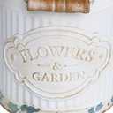 Yoillione Milk Jug, Farmhouse Vase, Decor with Handle - White Metal Vase for Artificial Flowers