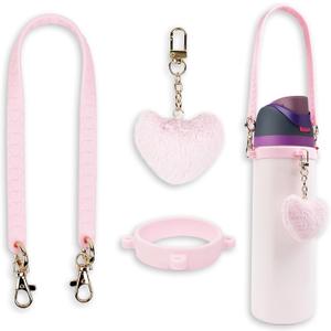 Handle Strap and Cherry Charm Set for Owala Water Bottle 24 oz, 32 oz, 40 oz, Owala Kids, Owala Coffee Tumbler, Owala FreeSip Includes Handle Strap, for Owala Accessories & Stanley Cup Accessories