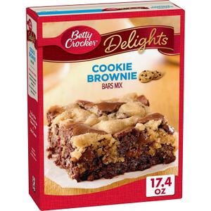 2 x Betty Crocker Delights Cookie Brownie Bar Mix, 17.4 oz.