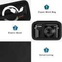 Canboc Camera Case for Canon PowerShot G7 X Mark III/ G7X Mark II Digital 4K Vlogging Camera, Point and Shoot 4K Video Camera Bag, Zipper Mesh Pocket fits USB Cable, Batteries, Black