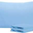 NTBAY King Pillowcase Set - 2 Pack Brushed Microfiber 20x40 Pillowcases - Soft, Wrinkle-Free, Fade-Resistant, Stain-Resistant, Sky Blue Pillowcases with Envelope Closure - 20x40 Inches, Sky Blue