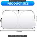 leechio 1 PC Car Windshield Sun Shade, Sun protection and heat insulation windshield sunshade, 57" x 31.5" Foldable UV Protection Keeps Vehicle Cool, for Cars, Trucks, SUVs (Silver)
