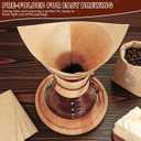 100 Count Pour Over Coffee Filters Compatible with Chemex 5-13 Cup, Unbleached, Disposable Squares Pre-Folded Paper Filter, No Paper Taste, for Pour-Over Coffeemaker Drippers
