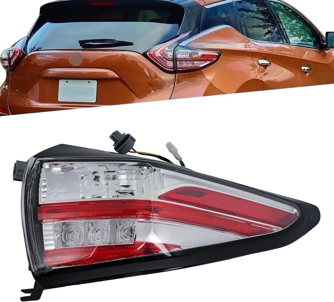 labwork Right Outer Rear Tail Light Replacement for Nissan Murano 2015-2018 Rear Tail Lamp Assembly RH NI2805103 26550-5AA0B