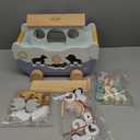 Joyreal Wooden Noah's Ark Toy for 1 Year Old Baby Boy and Girl Baptism Gift - Neutral Color Montessori Educational Toy with Animal Shape Sorter - Christian Toys for Toddler 1-3 Christmas Birthday Gift, Neutral