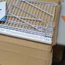 4 Pack Closet Shelves with Triangular Brackets, 4FT X 12IN Wall Mounted Wire Shelving Orgnizer for Closet,Laundry Room,Load Up to 150lb, White