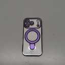 LXK Magnetic Invisible Stand for iPhone 17 Pro Case 6.3" Compatible with MagSafe, Military-Grade Protection, with Camera Protector, Clear Scratch-Resistant Back Cover for iPhone 17 Pro, Purple