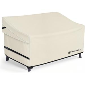 Porch Shield Waterproof Outdoor Bench Sofa Cover Patio 2 Seater Loveseat Cover 56W x 31D x 33H inch, Beige