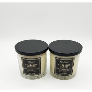 Tuscany Candle Vanilla Charmed Sweets Limited Edition Baked Vanilla, Sprinkles& Icing 2Pc