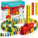 Domino Train | Domino Train for Kids | Dominos for Kids - Automatic Domino Laying Toy Set Mega Pack (300, 220,160 Blocks) with Colorful Dominos - Montessori STEM Toy