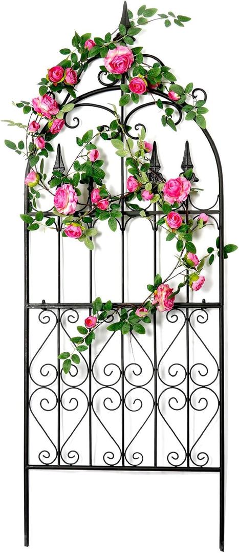 Garden Trellis 60 x 21.7 for Climbing Plants 5FT Metal Iron Wire Vine Flower Trellises for Outdoor Climbing Plants Support