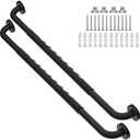 2 Pack 32 Inch Anti-Slip Shower Grab Bars w/Rubber Grip, iMomwee Stainless Steel Bathroom Wall Mount Matte Black Grab Bar Handle, Safety Balance Handrail, Handicap Elderly Senior Assist Bath Handle