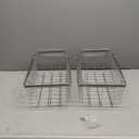 Orgneas Freezer Baskets for Chest Freezer, Capacity Expandable Deep Freezer Organizer Bins Adjustable From 16.5" to 26.5" Stainless Steel Wire Basket Storage with Hanging Handles, 2 Pack