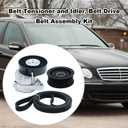 EATAKWARD C320 Tensioner Pulley 1122000970 Belt Tensioner with Pulley Assembly Kit Replacement for Mercedes-Benz C240 C280 CL500 CLK320 E320 E430 E500