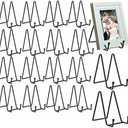 18 pcs 4.5in Plate Stands for Display,Metal Plate Holders Display Stands Can Be Used for Picture Stand,Book Stands for Display,Plate Display Stands,Easel,Photo Frame Stands,Plaque Stands,Desktop Stand