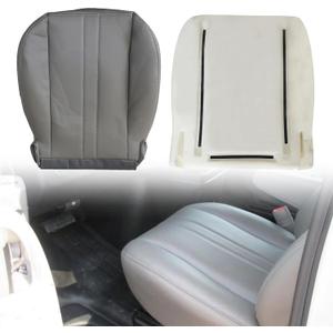 NLQR Driver or Passenger Bottom Replacement Seat Cover & Foam Cushion Pewter Gray Compatible with Chevy Express GMC Savana 1500 2500 3500 Van 2003 2004 2005 2006 2007 2008 2009 2010 2012 2013 2014