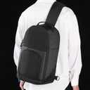 Carrying Case Made for Quest 3/ Quest 2/Vision Pro. Waterproof Travel Sling Quest 3 Bag for VR All-in-One Gaming Headset and Touch Controllers Accessories with DIY Main Compartment and Thicken Pad (Black)