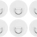 PATIKIL D-Ring Patch Stainless Steel D-Ring PVC Patch Pad No Glue Include for Inflatable Boat Paddle Board Canoe Surfboard (White)
