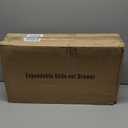 PAKETA 4 Pack Expandable Pull Out Cabinet Organizer, 21'' Deep Pull Out Drawers for Cabinets,Upgrade 3 Slide Rails Sliding Drawer for Kitchen Cabinet Organizer with Adhesive Nano Film (Black)