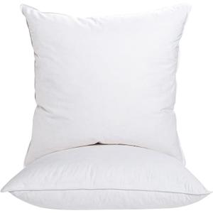 20"x20" Pillow Inserts Soft Feather Pillow Set of 2 Indoor Decorative Sofa Down Pillows Bed Pillows Couch Pillow