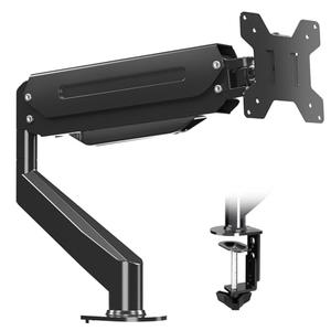 Suptek Single Monitor Mount Adjustable Gas Spring Monitor Arm Desk Mount Stand Fits 17 20 22 23 24 26 27 32 33 inch Monitors,Holds up to 22 lbs,Silver(MD18S)