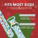 2 x Christmas Watch Bands for Apple Watch Band 38/40/41/42/44/49mm for Men Women, Silicone Waterproof Adjustable Printed Smartwatch Strap for iWatch Series 9 8 7 6 5 4 3 2 1 SE Replacement Wristband Gifts (Snowman)