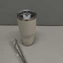 DS 30oz Cream Tumbler Stainless Steel Insulated Travel Mug with Straw Lid Cleaning Brush (30oz Cream)