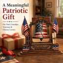 USA 250th Anniversary Wooden Plaque, 250th Anniversary Decorations, USA 250th Anniversary Merchandise, 250 Anniversary USA Merchandise, Liberty Bell Patriotic Table Decor, 4th of July Decorations, American Flag Independence Day Gift, Desk Shelf Display 1776-2026