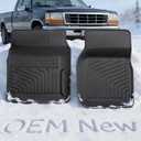 Truck Floor Mats for Ford F150/for Bronco 1980-1996, for F250/F350 1980-1997,All Weather TPE Rubber Car Floor Liners for F-150/250/350 1980-1990 1991 1992 1993 1995 1996 Truck Carpet Accessories