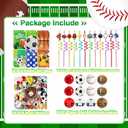 CHSLtmxq 122PCS Sports Party Favors Set Ball birthday Party Supplies School Stationery Sports Party Team Gift Fillers School Classroom games Rewards Supplies