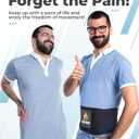 Sparthos Back Brace for Lower Back Pain - SIZE X-LARGE: Fits 52"-59" Waist (Measure at Navel - See Sizing Chart)  Relief from Sciatica, Herniated Disc - Support Belt with Lumbar Pad - Men & Women (Black)