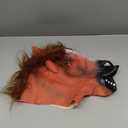 Creepy Party Horse Head Mask - Animal Halloween Costume for Parties, Cosplay, Photo Booth Props, And Pranks - Funny Gag Gift for Adults, Brown
