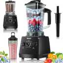 Blender for smoothies, PRASKY 1000W Blenders for Kitchen, 25,000 RPM Powerful Blender 68oz BPA-Free Juicer and Grinder with To-Go Gym Bottle, Countertop Blenders for Ice Crushing, Shakes, Fruits, Black
