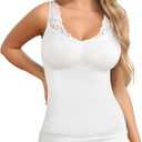 JOYSHAPER Shapewear Camisoles with Built in Bra Tummy Control Shapewear Tank Tops for Women Padded Bras Shaper Cami (X-Large, #3 White)
