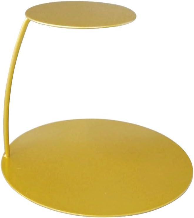 1PC Top 3.93'' High 5.9'' Base 7.87'' Gold Metal Floating Cake Spacer Separator for Wedding Party Birthday Compartment Stand Yellow